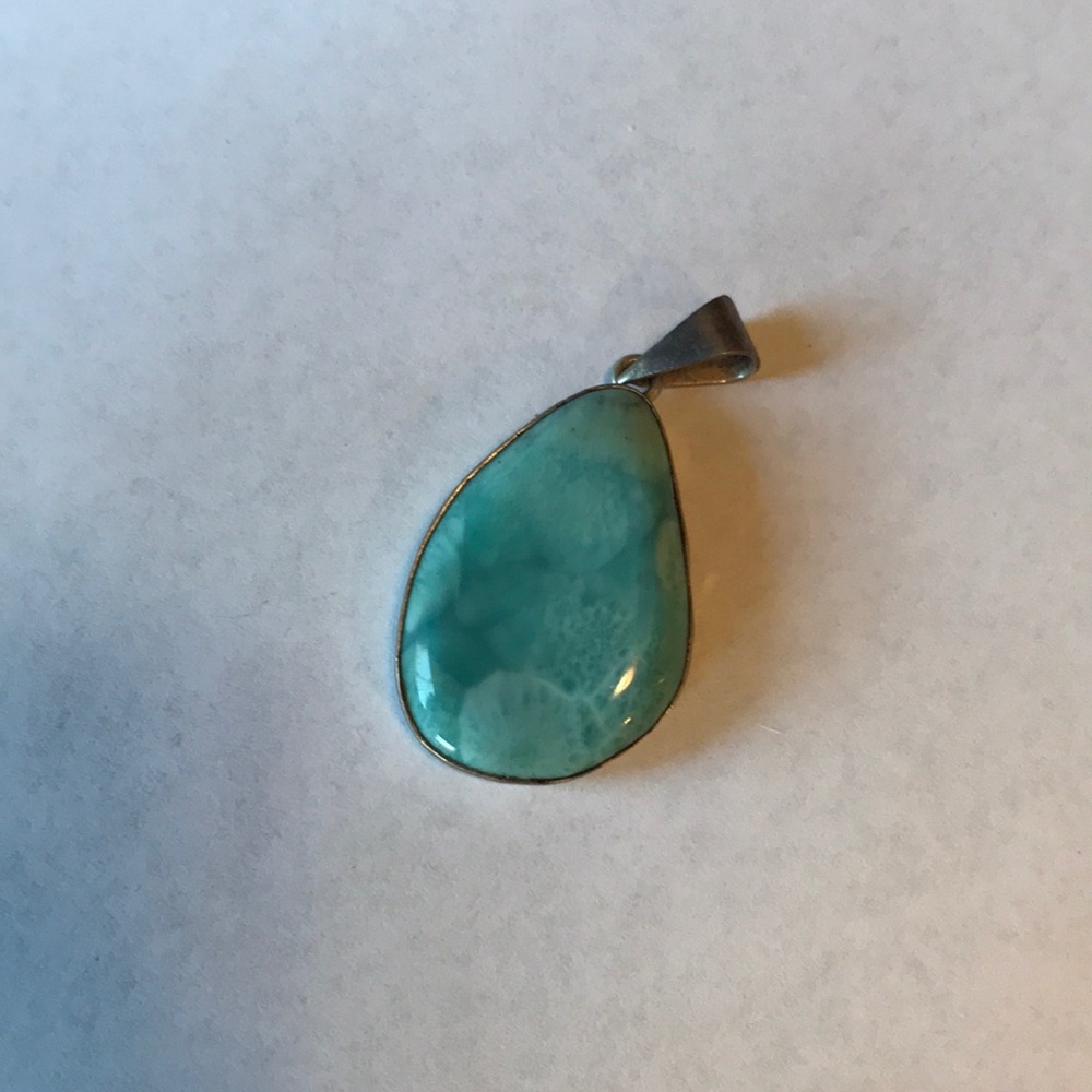 2 X1 Inch Sterling Pendant with Stone